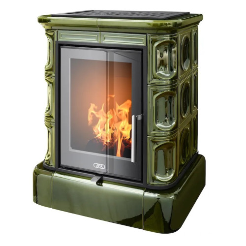 Kachlová kamna ABX Marina exklusive, kachlový sokl, Zelená